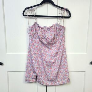 Blush Bj Mini Dress With A Floral Print, Large